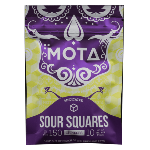 MOTA Edibles – Sour Squares – 150mg THC | Speed Greens Canada