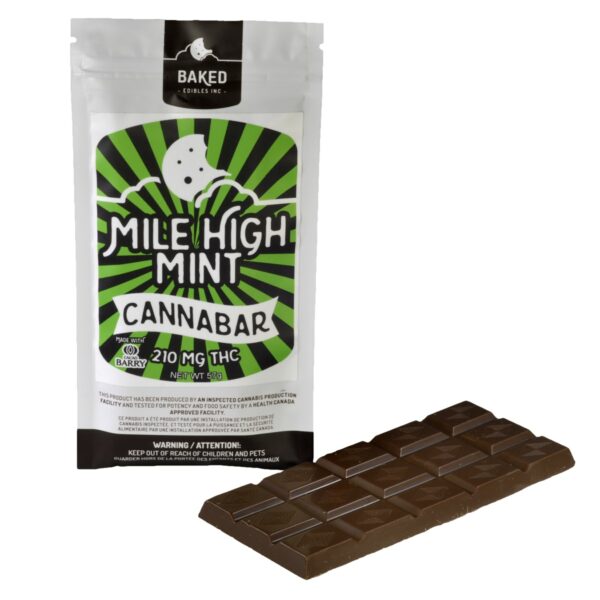 Baked Edibles – Mile High Mint Cannabar 210mg THC | Speed Greens Canada