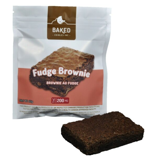 Baked Edibles – Fudge Brownie 200mg THC | Speed Greens Canada