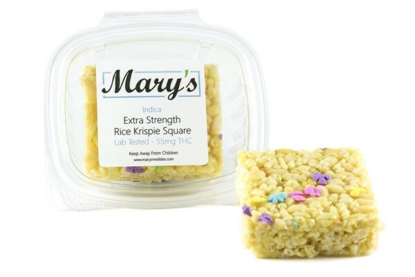 Mary’s Medibles – Extra Strength Rice Krispie Square – 55mg THC (Indica) | Speed Greens Canada