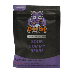 Doobie Snacks – CBD Sour Gummy Bears – 150mg CBD | Speed Greens Canada