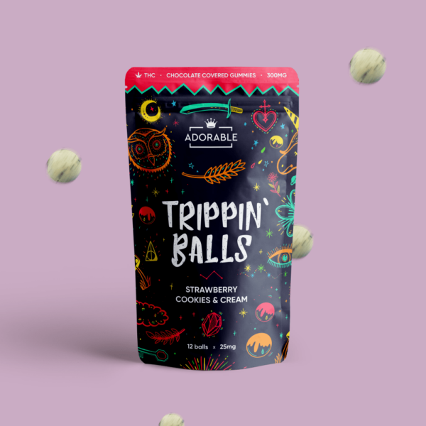 Adorable – Trippin’ Balls – Strawberry Cookies & Cream – 300mg | Speed Greens Canada