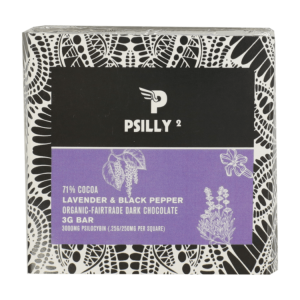 Psilly – Dark Chocolate Bar – Lavender & Black Pepper | Speed Greens Canada