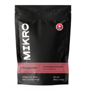 Mikro – THC Gummies – 100mg THC – Cranberry | Speed Greens Canada