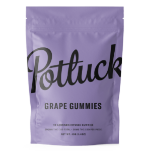 Potluck Extracts – Grape Gummies (1:1) – 100mg THC / 100mg CBD | Speed Greens Canada