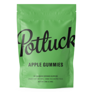 Potluck Extracts – Apple Gummies (1:1) – 100mg THC / 100mg CBD | Speed Greens Canada