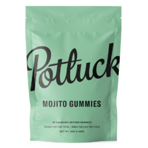 Potluck Extracts – Mojito Gummies (1:1) – 100mg THC / 100mg CBD | Speed Greens Canada